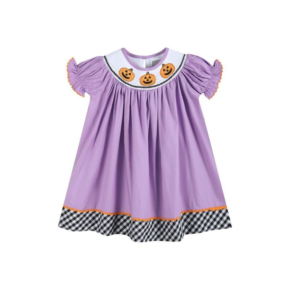 Lil Cactus Girls Bishop Dress, Purple
